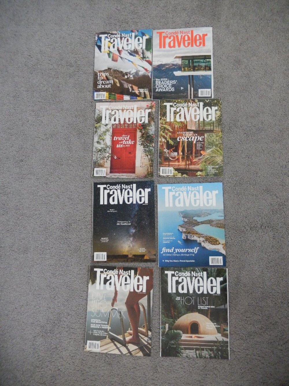 Conde Nast Magazines Lot of 8 (October  2020 - May June 2021)